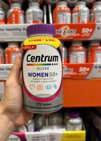 Centrum Silver Women 50+ Multivitamin 275 Viên - Vitamin Duy Trì Sức Khỏe Cho Phụ Nữ Trên 50 Tuổi