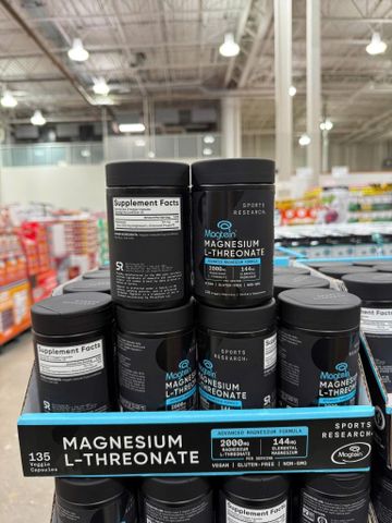 Viên bổ sung Magie Sports Research Magtein 2000mg - Hỗ trợ sức khỏe não bộ, dễ hấp thu Mỹ