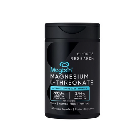 Viên bổ sung Magie Sport Research Magtein L-Threonate 2000mg – Tăng cường trí nhớ, tập trung, 87 viên thực vật, chất lượng Mỹ