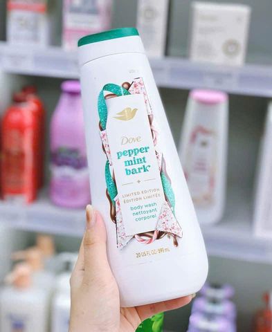 Sữa Tắm Dove Peppermint Bark 591ml - Hàng Nhập Khẩu, Mẫu Mới, Dưỡng Ẩm, Thơm Mát, Mỹ Phẩm Chất Lượng