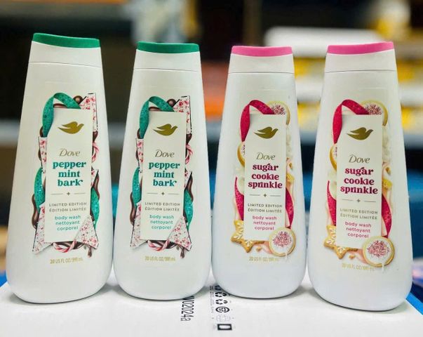 Sữa Tắm Dove Peppermint Bark 591ml - Hàng Nhập Khẩu, Mẫu Mới, Dưỡng Ẩm, Thơm Mát, Mỹ Phẩm Chất Lượng
