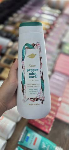 Sữa Tắm Dove Peppermint Bark 591ml - Hàng Nhập Khẩu, Mẫu Mới, Dưỡng Ẩm, Thơm Mát, Mỹ Phẩm Chất Lượng