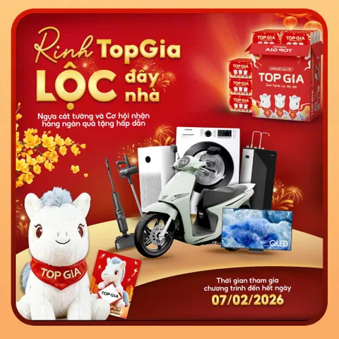 Combo 20 Gói Giấy Ăn cao cấp TopGia Tết, Tặng Ngựa Bông Miễn Phí, 4 Lớp Cao Cấp!