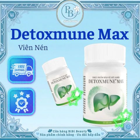 Thực phẩm bảo vệ sức khỏe Detoxmune® Max 30v/lọ hỗ trợ đào thải độc gan, tăng cường chức năng gan