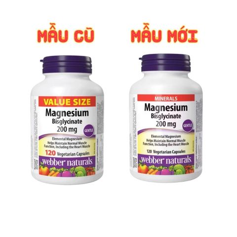 (Canada) Viên Uống Bổ Sung Magie Hữu Cơ Webber Naturals Magnesium Bisglycinate