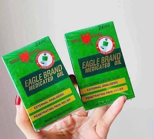 Dầu Gió Eagle Brand 24ml - Giảm Cảm, Chóng Mặt - Dầu Xoa Bóp Hỗ Trợ Sức Khỏe USA