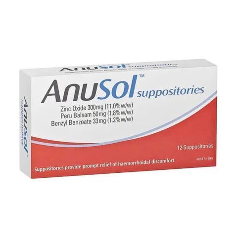 Viên đặt trĩ Anusol Suppositories 12 viên hàng Úc 632548