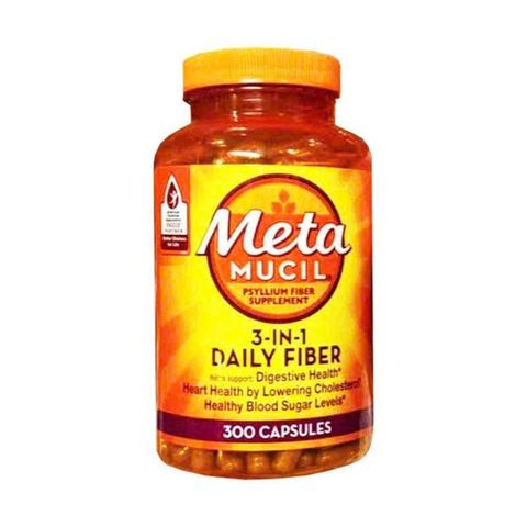 Viên Uống Metamucil 3 trong 1 Psyllium bổ sung chất xơ , 300 viên