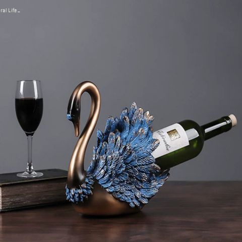 Tượng thiên nga xanh trang trí nhà cửa decor tủ kệ 633030