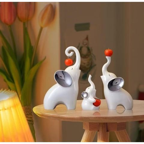 Tượng gia đình nhà voi trang trí nhà cửa, decor tủ kệ, quà tặng tân gia 633031