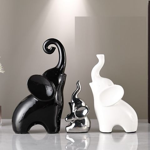Tượng gia đình nhà voi trang trí nhà cửa, decor tủ kệ, quà tặng tân gia 633031