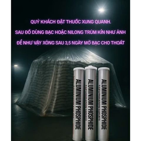 1 TUÝT (20 VIÊN) Thuốc xông mọt nông sản QUICKPHOS 56% diệt mọt gạo, lúa, thóc NHẬP Ấn Độ