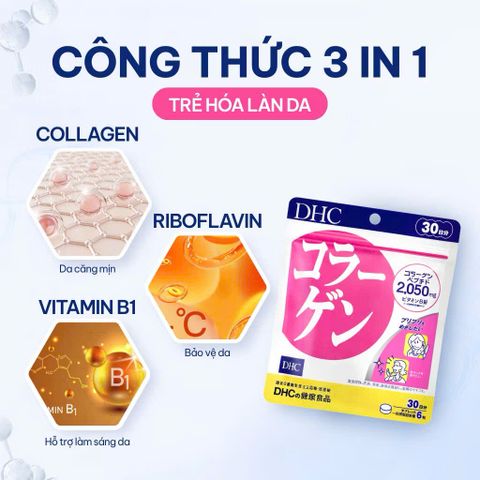 (Nhật) Viên Uống Bổ Sung Collagen DHC Hỗ Trợ Da Săn Chắc Đàn Hồi Căng Mịn