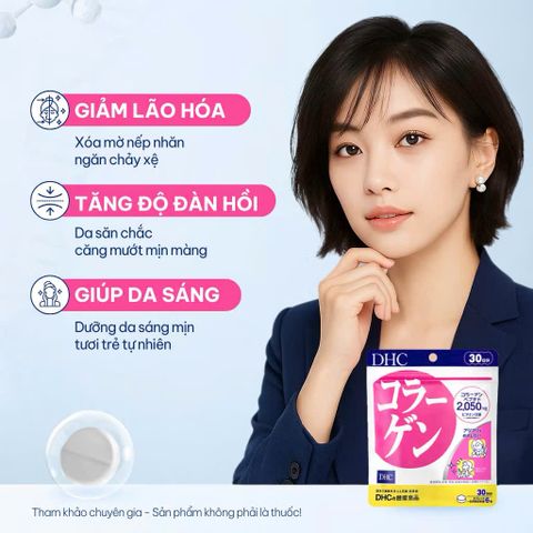 (Nhật) Viên Uống Bổ Sung Collagen DHC Hỗ Trợ Da Săn Chắc Đàn Hồi Căng Mịn