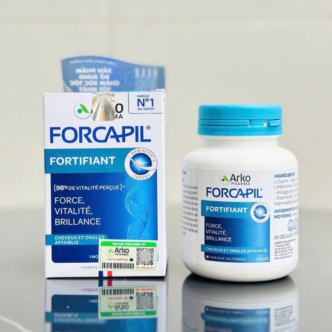 Viên Uống Ngăn Rụng Tóc Arkopharma Forcapil Fortifiant 30 viên - Giải Pháp Chắc Khỏe Cho Tóc Và Móng Sau Sinh, Hỗ Trợ Kích Thích Mọc Tóc