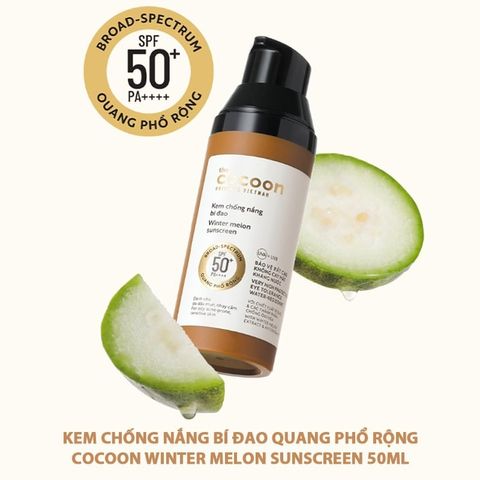 [B E B U] Kem Chống Nắng Bí Đao Cocoon Winter Melon Sunscreen 50ml SPF50+ PA++++