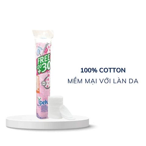 [B E B U] Bông Tẩy Trang Ipek 150Pcs - Mềm Mịn, An Toàn Cho Cả Da Nhạy Cảm