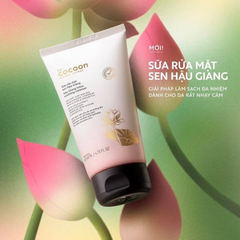 [B E B U]  Sữa Rửa Mặt Sen Hậu Giang Cocoon Lotus Soothing Cleanser 140ml