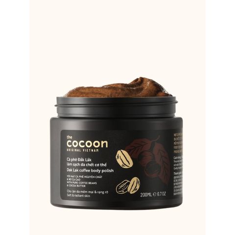 [B E B U] Tẩy Tế Bào Chết Toàn Thân Cocoon Cà Phê Đắk Lắk 200ml - Da Sạch, Sáng Mịn Chỉ Sau Vài Lần Sử Dụng