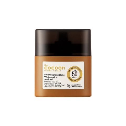 [B E B U] Sữa Chống Nắng Bí Đao Cocoon Winter Melon Sun Fluid 50ml SPF 50+ PA++++, UVA – PF 62