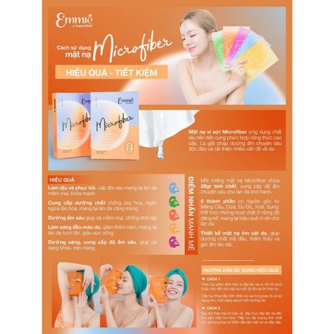 [B E B U] Hộp 5 Miếng Mặt Nạ Emmié Microfiber Tết Bính Ngọ - Bộ Sưu Tập Cầu Sung Dừa Đủ Xoài Microfiber Mask 5x28g