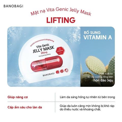 [B E B U]  Hộp 10 Miếng Mặt Nạ Banobagi Dưỡng Da Chuyên Sâu Vita Genic Jelly Mask 10x30g