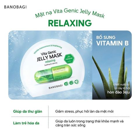 [B E B U]  Hộp 10 Miếng Mặt Nạ Banobagi Dưỡng Da Chuyên Sâu Vita Genic Jelly Mask 10x30g