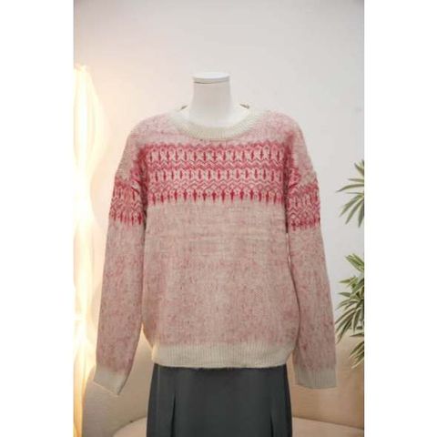Áo Len LOHNT Patterned crewneck sweater 013 phong cách Hàn Quốc