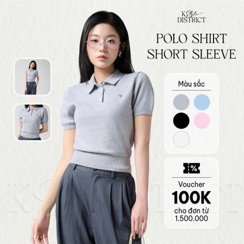 [LOHNT]Áo Polo nữ cao cấp tay ngắn phong cách Hàn Quốc/ Polo shirt Short sleeve - LT001