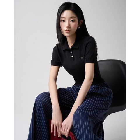 [LOHNT]Áo Polo nữ cao cấp tay ngắn phong cách Hàn Quốc/ Polo shirt Short sleeve - LT001