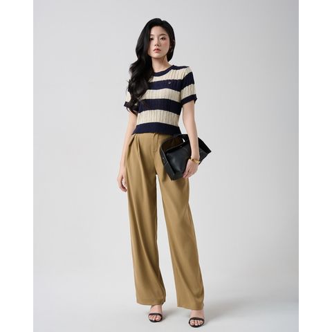 Áo tay ngắn kẻ sọc phong cách Hàn Quốc/ Ruby stripe sweater - #LT020