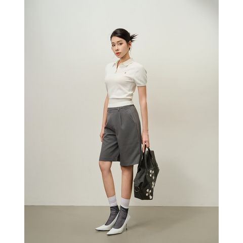 [LOHNT]Áo Polo nữ cao cấp tay ngắn phong cách Hàn Quốc/ Polo shirt Short sleeve - LT001