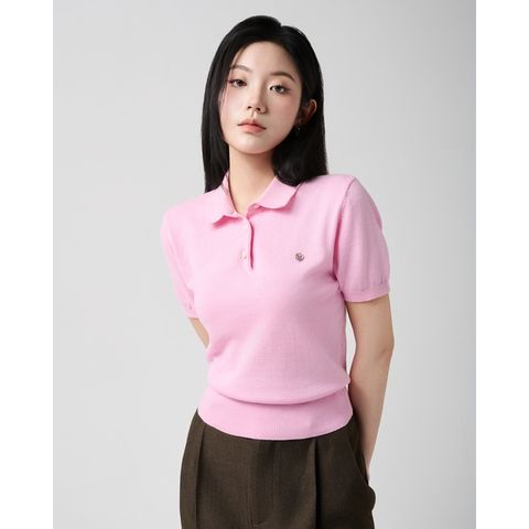 [LOHNT]Áo Polo nữ cao cấp tay ngắn phong cách Hàn Quốc/ Polo shirt Short sleeve - LT001