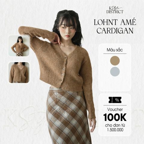 [LOHNT] Áo Amé Cardigan nữ cổ V tay dài Hàn Quốc cao cấp