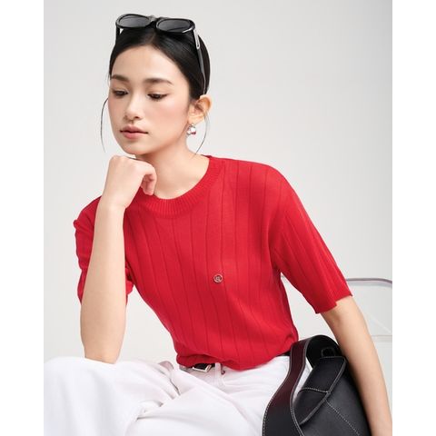 [LOHNT] Áo thun nữ tay ngắn, vải sheer Hàn Quốc/ Sheer Short-Sleeve T-Shirt - LT019