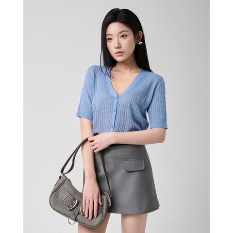 [LOHNT] Áo Cardigan nữ Hàn Quốc cổ V/ Bamboo V-neck cardigan  - LT015