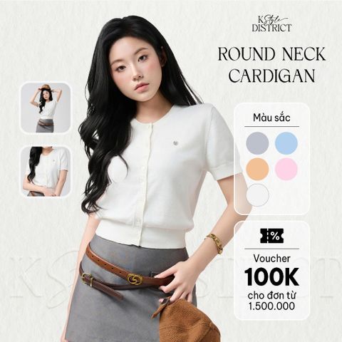 [LOHNT] Áo cardigan nữ, cổ tròn Hàn Quốc cao cấp/ Round - Neck - Cardigan - LT008
