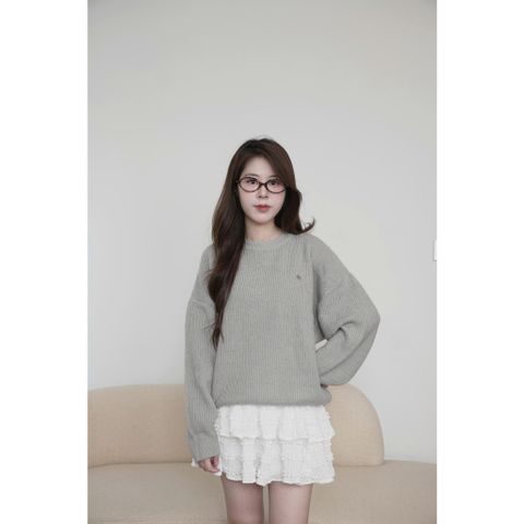 [LOHNT] Áo nữ Elle sweater dài tay form rộng Hàn Quốc cao cấp