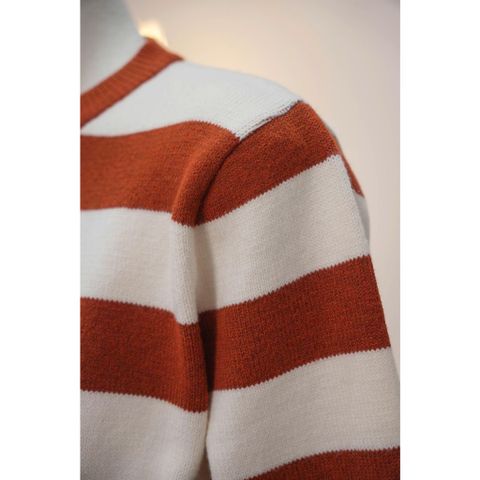 Áo len LOHNT Striped Knit Cardigan 08 dài tay kiểu dáng Hàn Quốc