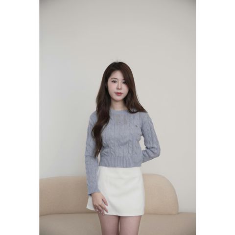 [ LOHNT ] Áo len nữ  Elle Cable Sweater vặn thừng cao cấp