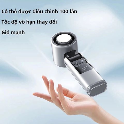 Quạt Cầm Tay Turbo Sò Lạnh K-801, Kiêm Chiếu Sáng, Mát Lạnh Tức Thì, Gọn Nhẹ Tiện Dụng ( loai chuẩn ) 