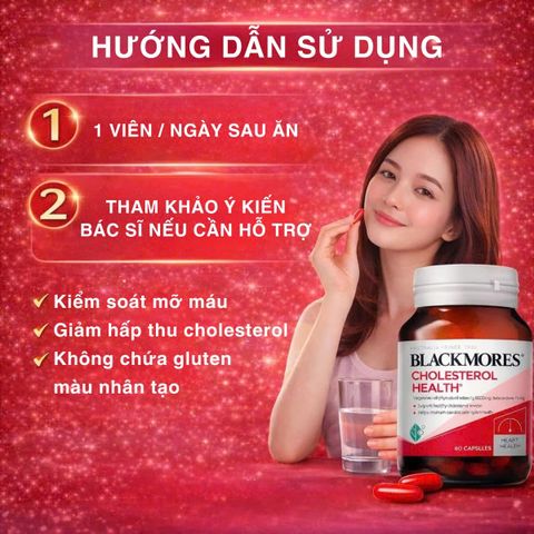 Viên Uống Hỗ Trợ Giảm Cholesterol Blackmores Cholesterol Health 60 Viên Của ÚC