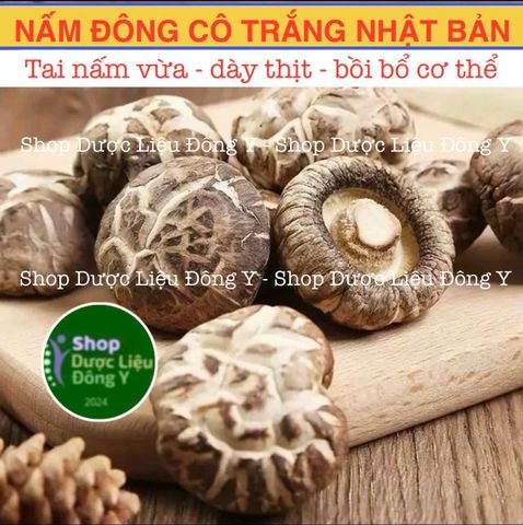 Nấm Đông Cô Trắng Nhật Bản 100g (Đã Sấy Khô, Hàng, Mới thơm ngon)