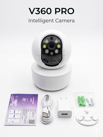 Camera wifi gia đình, xoay 360°, dùng app V360 Pro, có quay đêm