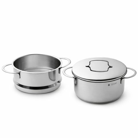 Nồi hấp inox WMF Mini 16cm kèm nắp, Cromargan 18/10, đáy TransTherm dùng mọi loại bếp, hấp rau củ