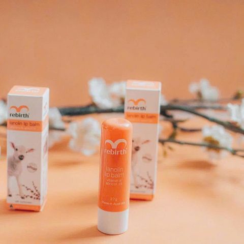 Son Dưỡng Môi Rebirth Nhau Thai Cừu 3.7g - Mềm Môi, Mướt Môi với Vitamin E và Chiết Xuất Mơ - Sản Phẩm Chăm Sóc Môi Cao Cấp