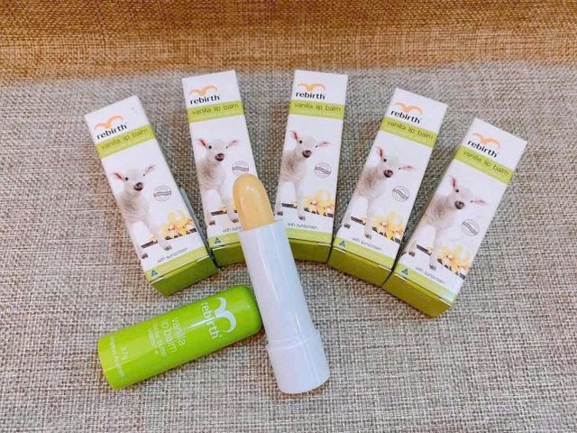 Son Dưỡng Môi Rebirth Nhau Thai Cừu 3.7g - Mềm Môi, Mướt Môi với Vitamin E và Chiết Xuất Mơ - Sản Phẩm Chăm Sóc Môi Cao Cấp