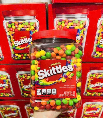 Kẹo Skittles Original 1.53kg - Kẹo Trái Cây Đủ Vị Ngọt Ngào, Hương Vị Tươi Mát Thích Hợp Để Chia Sẻ và Thưởng Thức