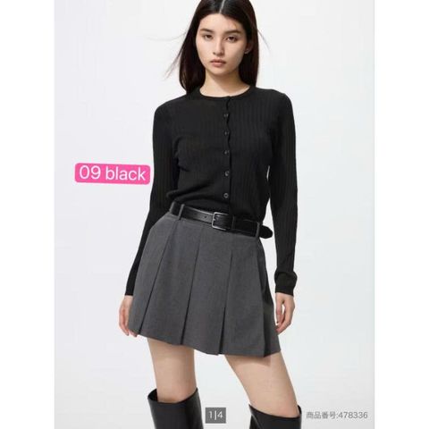 Áo len cardigan Merino cổ tròn Uni