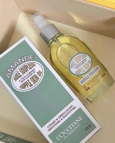 Dầu Dưỡng Amande Supple Skin Oil 100ml - Dưỡng Ẩm Da Hương Dịu Nhẹ Từ L’Occitane